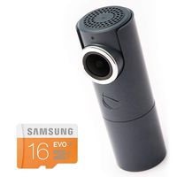 Goluk T3 Stone Gray Mini Wi-Fi 1080 p Dash Cam, 141 Wide Angle Car DVR Camera with G-Sensor, Loop Recording, APP, Snapshot Button, Parking Monitor, Built-in Supercapacitor, Include 16G SD Card