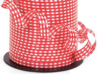 Pack Of 1, Gingham Red Curling Ribbon 3/8" X 250 Yards 100% Polypropylene For All Occasions & Seasonal Celebrations