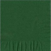 50 Plain Solid Colors Luncheon Dinner Napkins Paper - Hunter Green