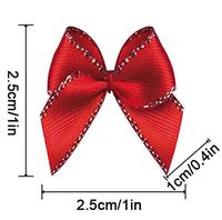 10 Color Pre-Tied Red Satin Gift Bows (Pack of 50)