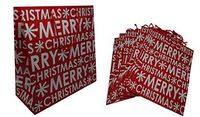 Holiday Gift Bags - XLarge Merry Christmas, 12 Bags (15 in. x 6 in. x 15 in.)