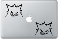 Gengar Nightmare FlashDecals3345 Set Of Two (2x) , Decal , Sticker , Laptop , Ipad , Car , Truck