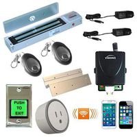 Visionis FPC-5210-VS One Door Access Control Inswinging Door 600lbs Electromagnetic Lock with Wireless Receiver and Remote and Smartphone Controlled WIFI Kit