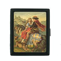 Perfection In Style Metal Cigarette Case Vintage Fairy Tale Design 008