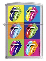 Zippo Rolling Stones Brushed Chrome Finish