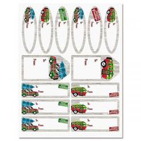 Christmas Camping Labels - Set of 42