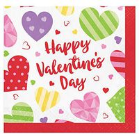 Valentine Hearts Luncheon Napkins - 6 1/2 x 6 1/2in. - 2 Ply (16)
