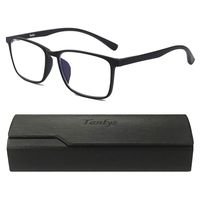 Tanlys Blue Light Blocking Glasses for Computer Eye Strain Anti UV Headache Light Weight TR90 Bluelight Blocker Gaming Glasses for Women Men(Black)