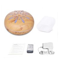 dezirZJjx Essential Oil Diffuser Ultrasonic Wood Grain 7 Color LED Remote Control Humidifier Aroma Mist Diffuser - EU Plug Light Wood Grain for Bedroom Living Room Study Yoga Spa