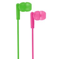 Vivitar V11388-2PK-PNG Pink & Neon Green Earphone, 2 Pack