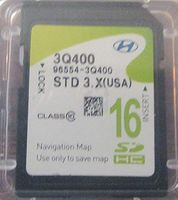 3Q400 2013 2014 Hyundai Sonata Navigation MAP Sd Card ,GPS UPDATE , U.S.A OEM PART # 96554-3q400