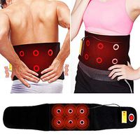 Atatakai Electric Far Infrared Jade Stones Heated Therapy for Lower Back Pain Heating Pads/Heat Waist Wraps, Stomach Cramps Pain Relief Support Belt for Men Women w/ 7.4V Rechargeable Battery