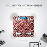 Bluetooth Scale for Weight Icon Red Black Show Toy Funny Poker Scale for Body Weight Body Fat Composition Monitor Analyzer with Smartphone App for Body Management-396lbs