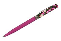 PCA USA Made Twist Pen with Flowers Design Purple Barrel, Black Ink, Part Of Mother's Day Series (Ptrm02)