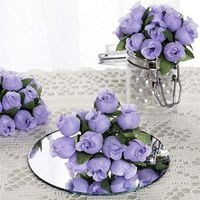 Tableclothsfactory 144 Lavender Poly Rose Buds DIY Favor Craft for Wedding Bouqets Decorations