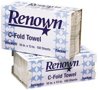 Renown 06000-WB C-Fold Towels, 10.125" x 13", White