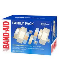 Band Aid Variety Pack, Wet Flex/Sheer, 280/BX, Assorted Size, Sold as 1 Box, 280 Each per Box