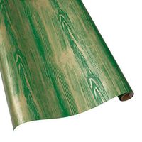 Caspari Faux Bois 30 in. x 8 ft. Wrapping Paper in Green, 2 Rolls Included