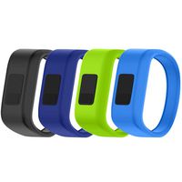QGHXO Band for Garmin Vivofit Jr/Vivofit Jr. 2, Soft Silicone Replacement Watch Band Strap for Garmin Vivofit Jr/Vivofit Jr. 2 Activity Tracker, Small, Large (4PCS Bands-Boy, Large: 6.6")