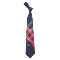 Washington Capitals Grid Neck Tie with NHL Hockey Team Logo