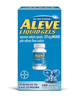 Aleve Liquid Capsules, Naproxen Sodium Capsules 220 mg (NSAID), Pain Reliever/Fever Reducer, Fast Pain Relief, 120 Count