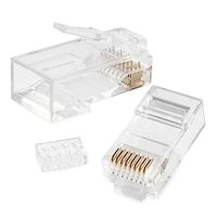 VBOR CAT6 2 Piece Set RJ45 Connector Plug Connector UTP 8P8C Ethernet Connector Modular Plug (50set Pack)