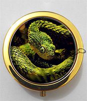 BlackKey Snake 3-Compartment Decorative Pocket Gift Box Case Organizer for Pill, Color 2 -2219