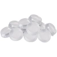 Self-Stick 1/2" Noise-Dampening Bumpers (12 pieces) - Clear, Round