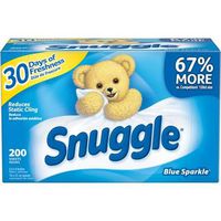 Snuggle, Blue Sparkle Fabric Softener Dryer Sheets with Fresh Release, 200 Pieces