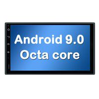 YODY Android 9.0 Octa Core Double Din Car Stereo 7 inch Touch Screen Radio Support Bluetooth WiFi GPS Navigation Mirror Link OBD2 Built-in DSP with Backup Camera and External Microphone