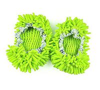 Sunnyhill Freesize Elastic Dust Mop Slippers Comforable Shoes Floor Clean (Green)
