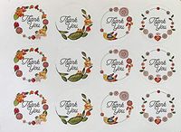 Pack of 240 ''Thank You'' Decorative Adhesive Label with Flowers 1.4'' Personalized Stickers Packaging Seals Crafts Handmade Baked Envelope Label Decorative Sticker(Thank You 240pcs-flower)