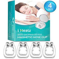 i-Healz Magnetic Anti Snore Nose Clip - Medical Grade Soft Silicone - Stop Snoring Solution - 4 Pack