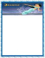 Princess Jasmine Stationery Printer Paper 26 Sheets