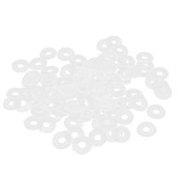 uxcell Nylon Flat Insulating Washers Gasket 8mm x 3mm x 1mm 100pcs Clear