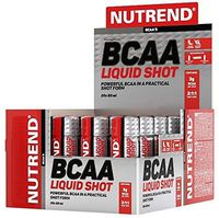 Nutrend BCAA Liquid Shot 20x60ml Amino acids L-leucine, L-isoleucine and L-valine (BCAA) in a Liquid Form 3000 mg BCAA per Serving, 2:1:1 Ratio, NO Sugar