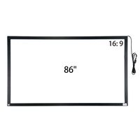 GreenTouch 86 inch IR Touch Overlay Infrared Multi Touch Frame Without Glass Plug and Play