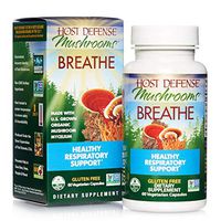 Host Defense, Breathe, 60 Capsules, Respiratory Support, Mushroom Supplement with Cordyceps, Reishi and Chaga, Vegan, Organic, Gluten Free, 30 Servings