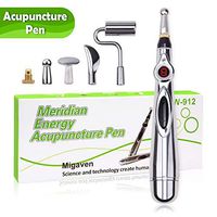 5-in-1 Acupuncture Pen, Electronic Acupuncture Pen Meridian Therapy Machine Energy Pens Massager Relief Pain Tools with 5 Massage Heads 9 Levels