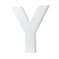 5.9"（L) x4.7"(H) x0.8"(W) 15x12x2cm Wall Letters Marquee Alphabet Y Wood Wooden Number DIY Block Words Sign Hanging Decor Letter for Home Bedroom Office Wedding Party Decor White