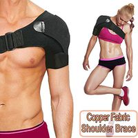 Shoulder Stability Brace with Pressure Pad Neoprene Copper Fiber Shoulder Support for Rotator Cuff, Dislocated AC Joint, Labrum Tear, Shoulder Pain Shoulder Compression Sleeve