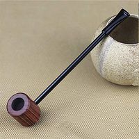 PeiQiH Handmade Tobacco Pipes, Sandalwood Rosewood Extra Long Pipe Stilvoll 2 Pieces Smoking Pipe Accessories The for Classy Gentleman-red 145x22x25MM