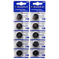 BlueDot Lithium Batteries, 3 Volts, 10 pack CR2032