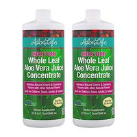 Aloe Life - Whole Leaf Aloe Vera Juice Concentrate, Certified Activator, Organic, Supports Healthy Digestion, Immune System and Overall Wellness (Cherry Berry, 32 Ounces) | 2-Pack