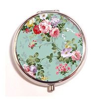 Vintage Floral Custom Round Pill Box Tablet Medicine Pocket Purse Travel Pill Vitamin Decorative Box Case Holder
