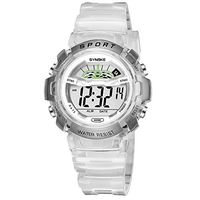 Fxbar, Children Digital Sports Watch LED Screen Bracelet Watches Automatic Watch (White)