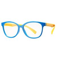 COASION Kids Blue Light Blocking Glasses Soft Computer Gaming Eyeglasses Frames for Girls Boys Age 2-10 (Blue)