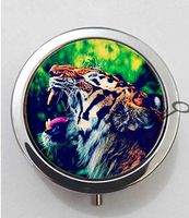 BlackKey Tiger Roar 3-Compartment Decorative Pocket Gift Box Case Organizer for Pill, Color 1-180