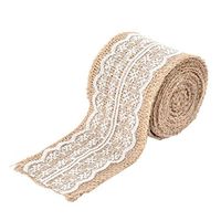 uxcell Linen Room Festival DIY Gift Decor Decoration Craft Burlap Ribbon Roll 6cm Width
