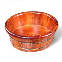 Foot tub Foot Bath Barrel Wooden Foot Basin Health Massage Children Wash Their Hands Basin Wash (42 15cm),OneColor